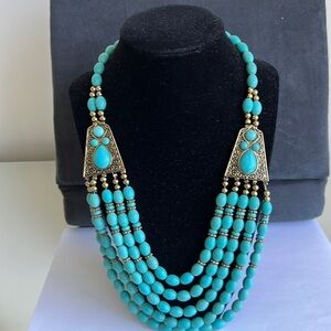 Turquoise  style statement necklace.  Beautiful  condition